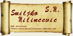 Smiljko Milinčević vizit kartica